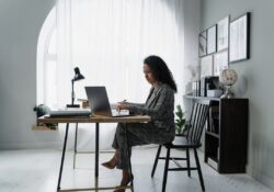 Woman planning for retirement